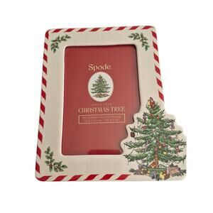 Rare Spode Christmas Tree Photo Frame Hold a 4 x 6 Peppermint UK Made NOS 2013